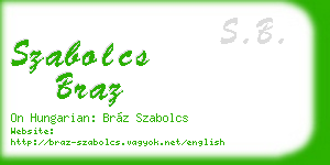 szabolcs braz business card